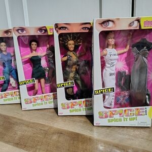 Spice Girls Galoob Vintage 1990's "Spice It Up" Dolls Set Of 4 New In Box